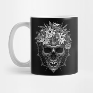 Bones and Botany Skull and creepy eyeball bouquet #2 Mug